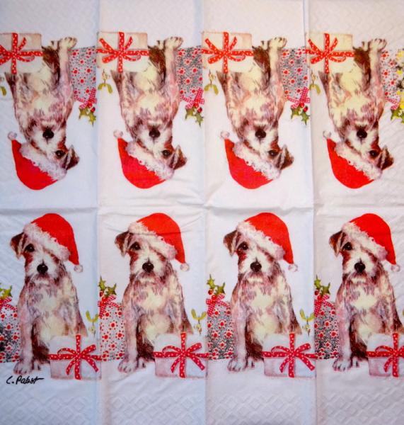 HUN-214 Dogs - 4-ply - ppd - Carola Pabst - Handkerchief